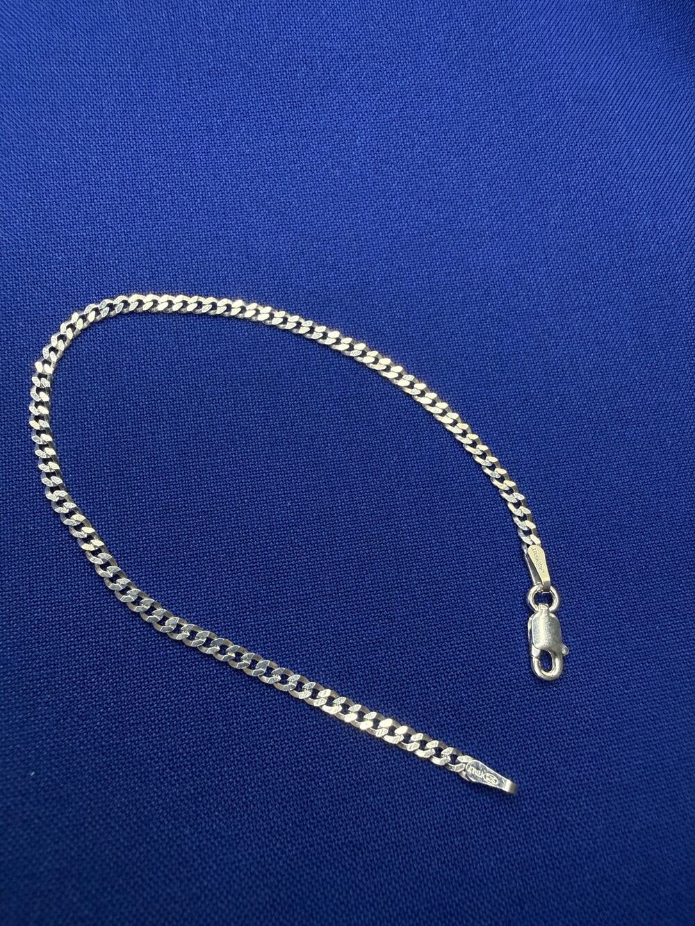 925 Italy Sterling Silver Miami Curb Link Bracelet 2.5mm 6.5